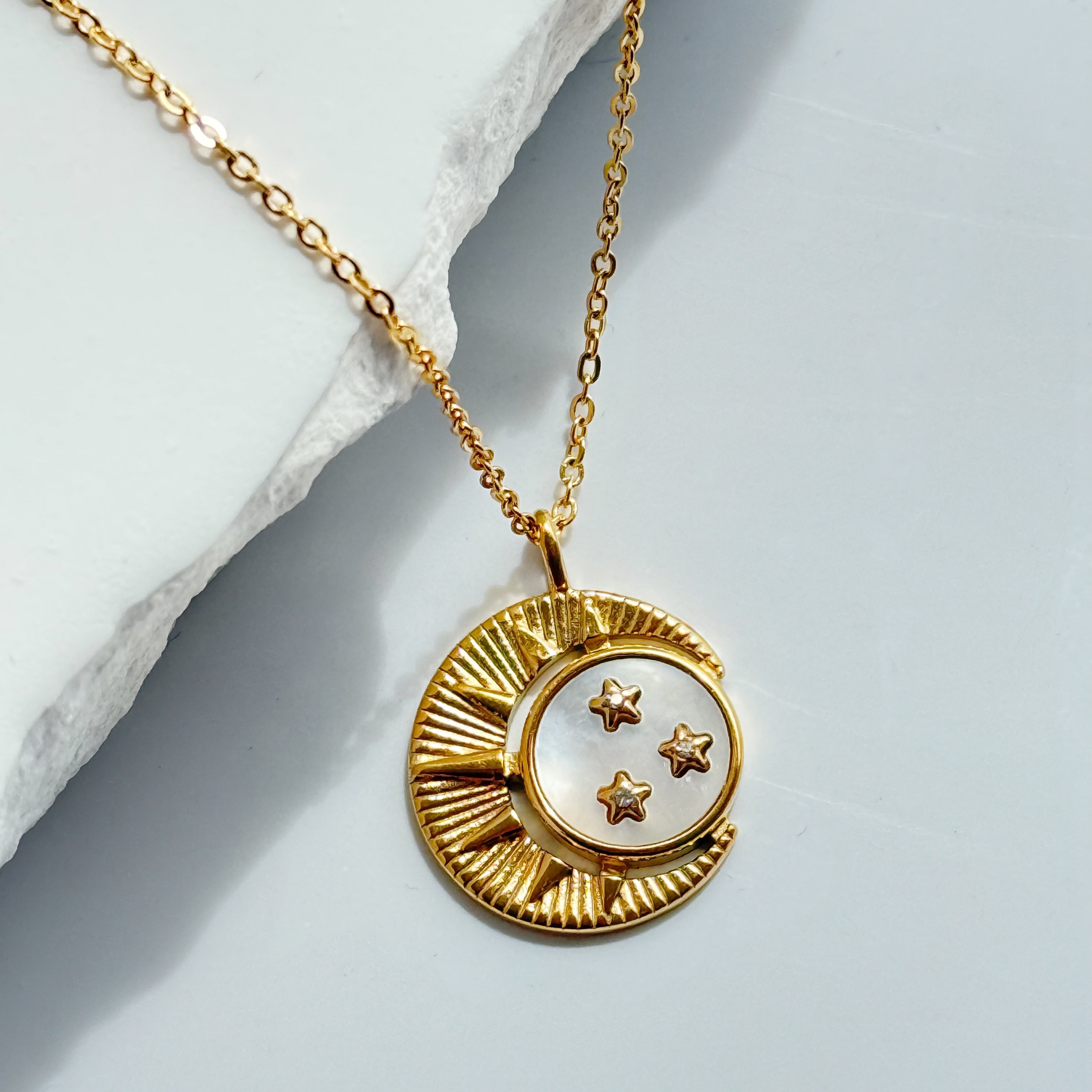 Gold Plated High Quality Affordable Necklace, Front Side