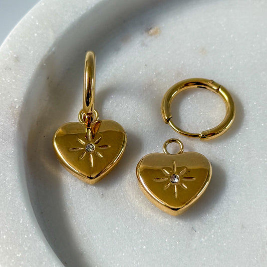 Gold Plated High Quality Affordable Earrings, Front Side