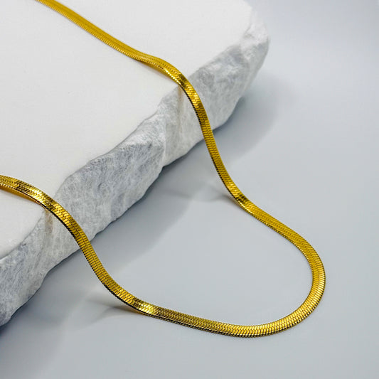 Gold Plated High Quality Affordable Necklace, Front Side