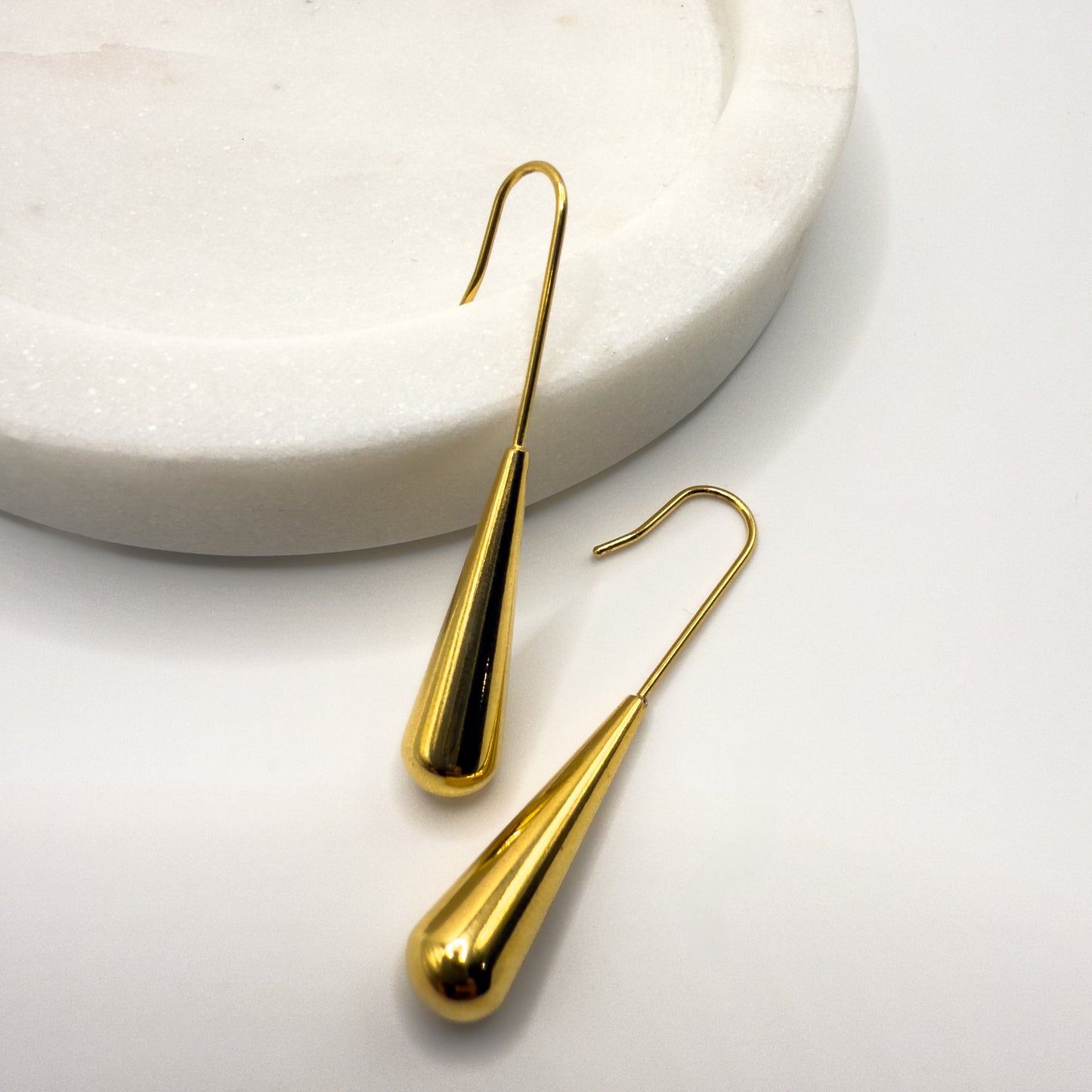 Gold Plated High Quality Affordable Earrings, Front Side