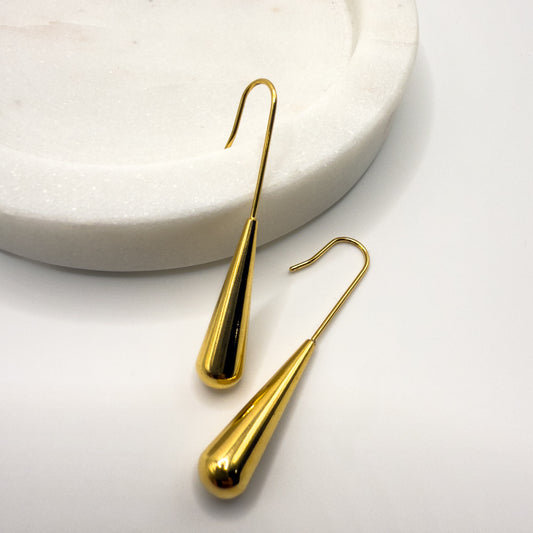 Gold Plated High Quality Affordable Earrings, Front Side