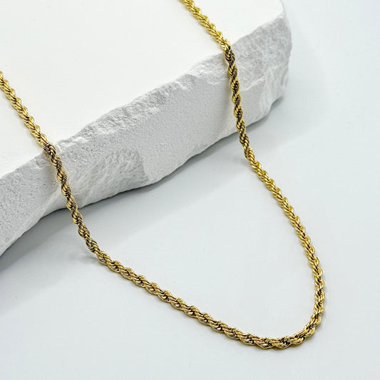 Gold Plated High Quality Affordable Necklace, Front Side