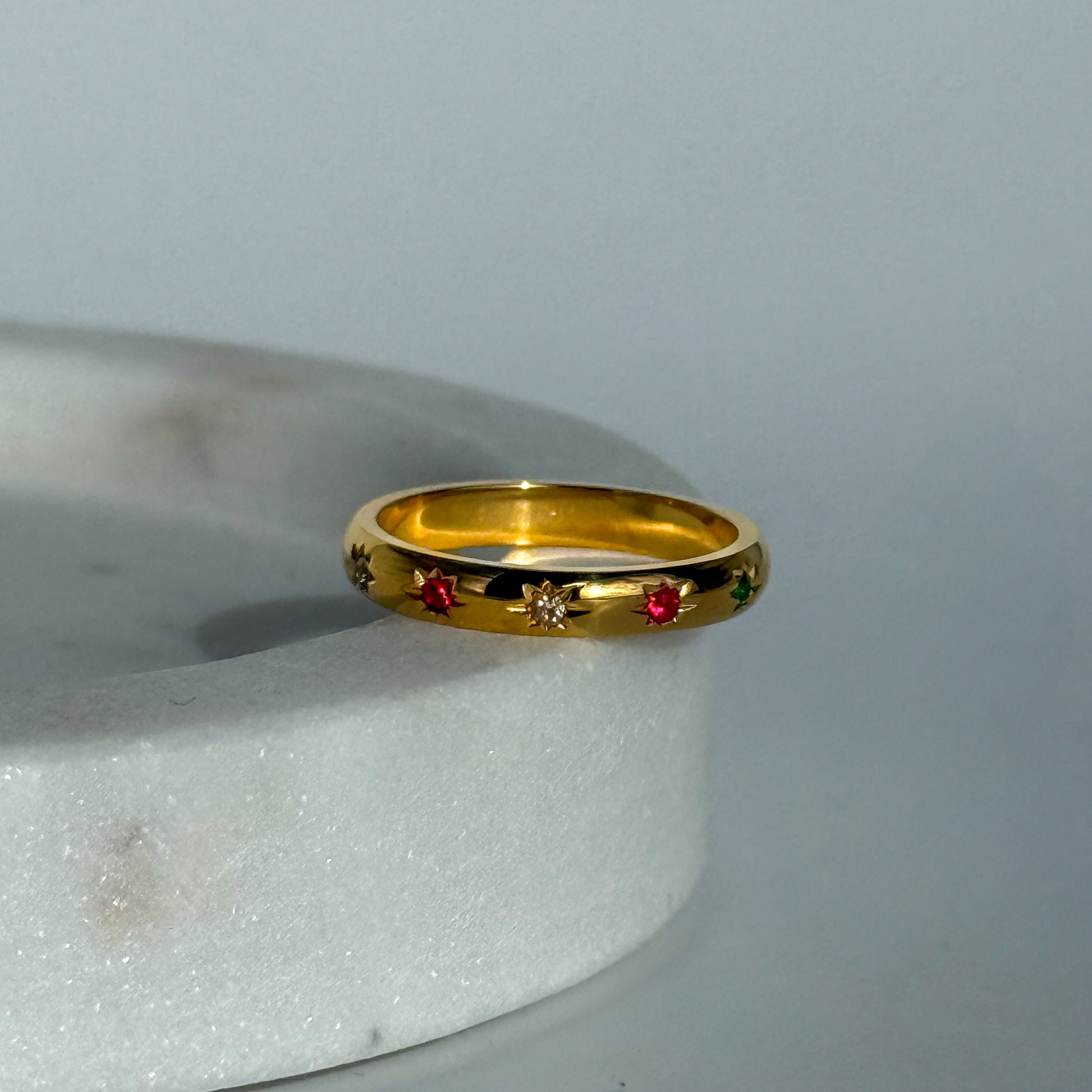 Gold Plated High Quality Affordable Ring, Front Side